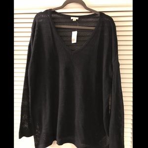 Gap Mesh V-Neck Sweater